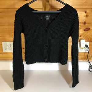 Rue21 Black Crop Knit Sweater - Large
